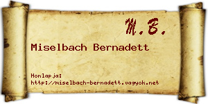 Miselbach Bernadett névjegykártya